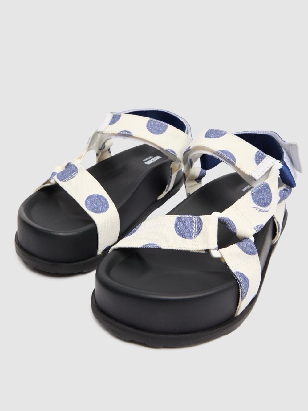 NWOT MOSCHINO canvas Velcro sandals size 36